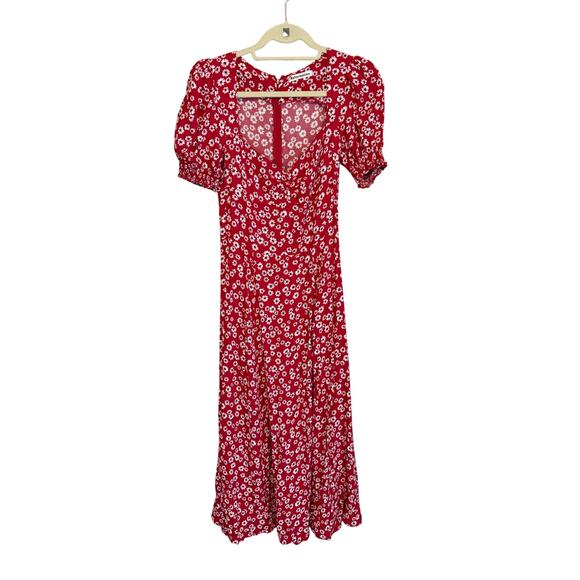 Reformation Dresses & Skirts - Reformation Floral Maxi Dress 4 Red Summer Cottagecore Prairie Feminine Romantic